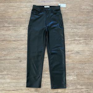Abercrombie & Fitch - Women's Vegan Leather Ankle Straight Pants - Size 25